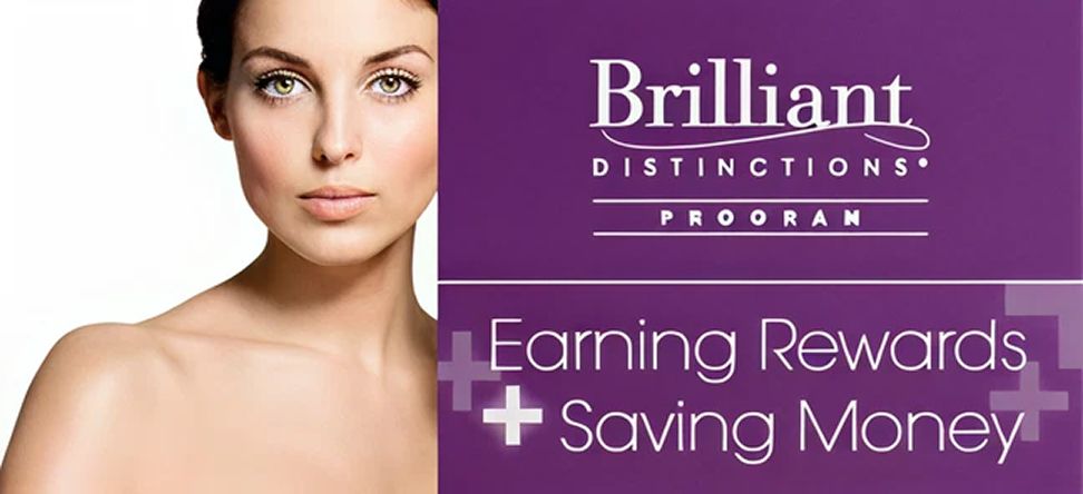 Brilliant Distinctions rewards program promotional image.