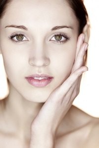 female model white close up moisturiser