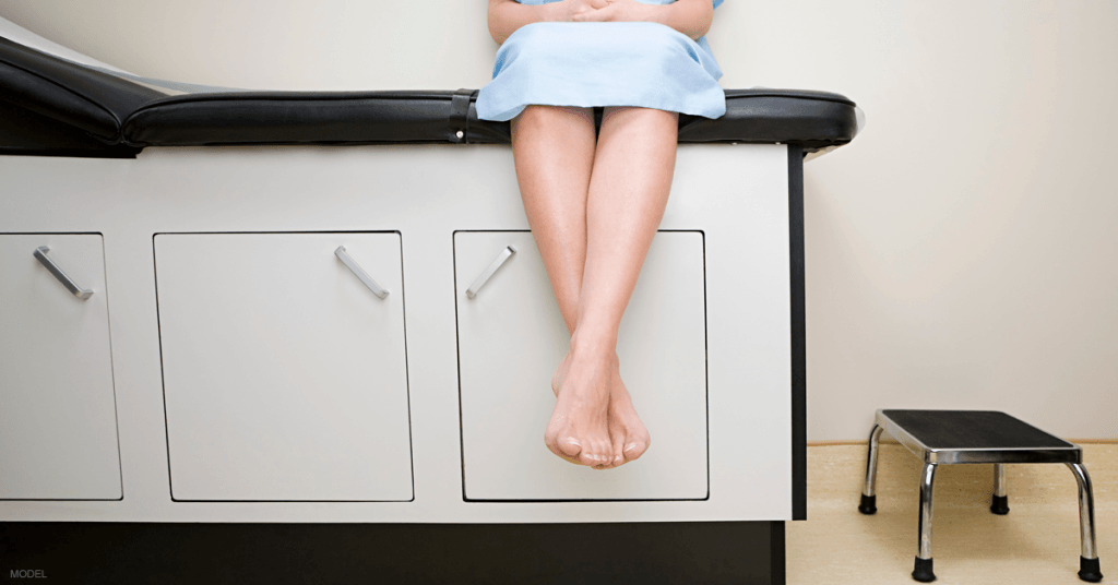 Woman preparing for surgery